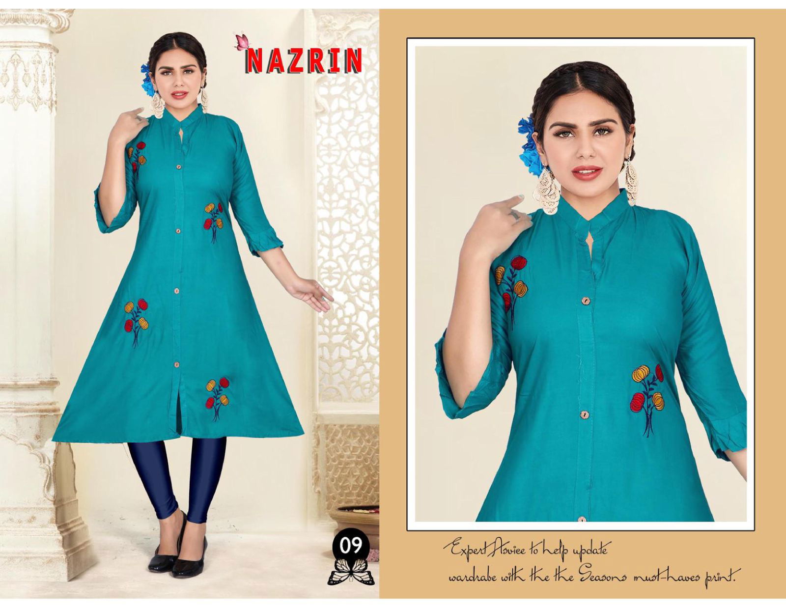 Beauty Queen Nazrin 2 Casual Daily Wear Rayon Printed Kurti Collection